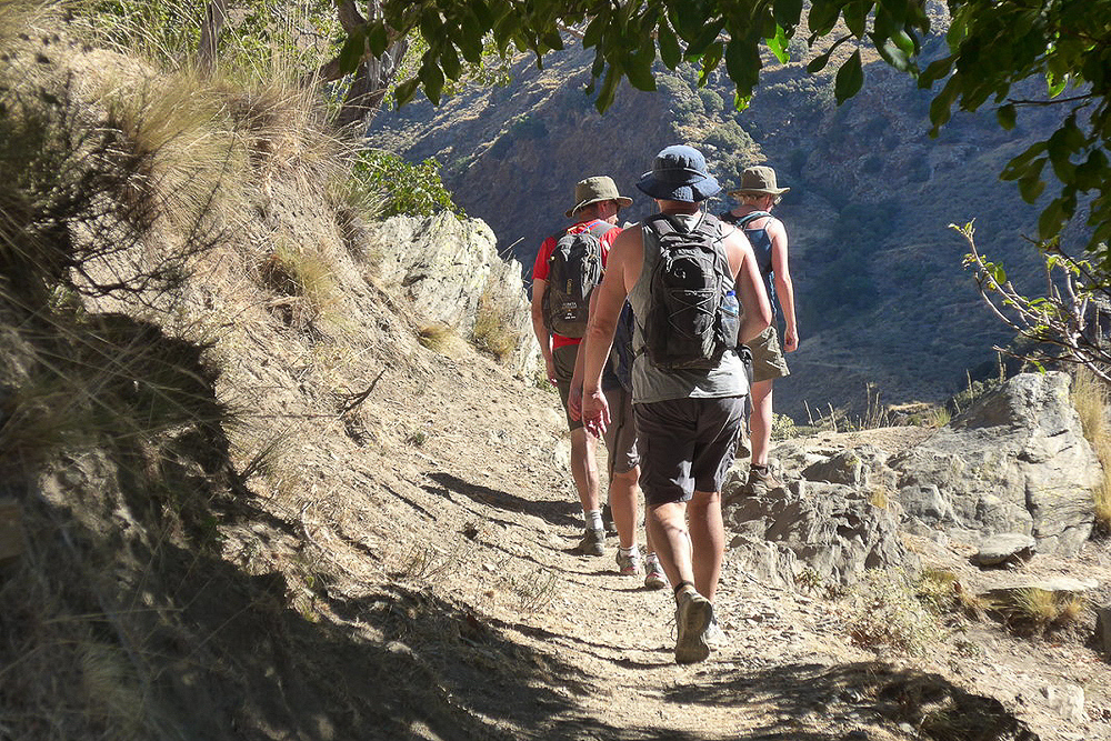 Step straight out and hike in to the mountain foothills